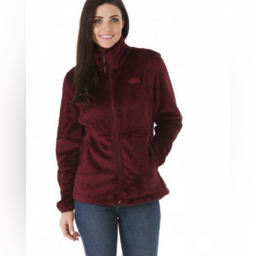The North Face Osito Women's Fleece Deep Garnet Red Teddy Jacket Size:Medium